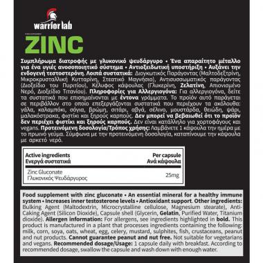 ZINC 120CAPS (WARRIORLAB)